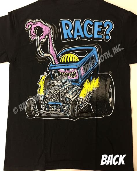 Official Rat Fink Race T Shirt Ed Big Daddy Roth Men S Black Tee Size S