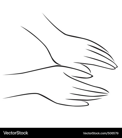 Hand Massage Royalty Free Vector Image Vectorstock