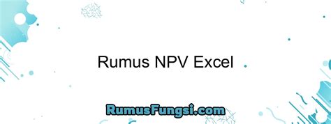 Fungsi Dan Contoh Rumus NPV Pada Excel InfoFungsi