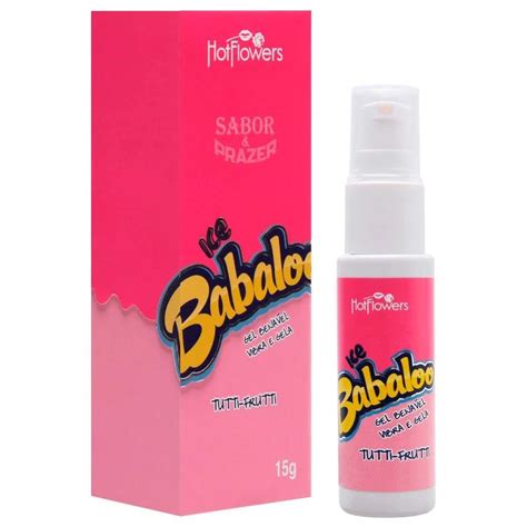 ICE BABALOO GEL TUTTI FRUTTI BEIJÁVEL VIBRA E GELA 15G HOT FLOWERS