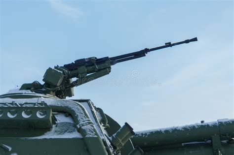 tank heavy machine gun   sky stock photo image