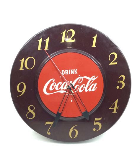 Lot Vintage Tin Coca Cola Wall Clock