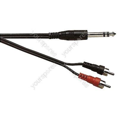 Standard Mm Stereo Jack Plug To X Phono Plugs Screened Lead Ebay