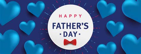 820 Happy Fathers Day Blue Heart Background Stock Illustrations