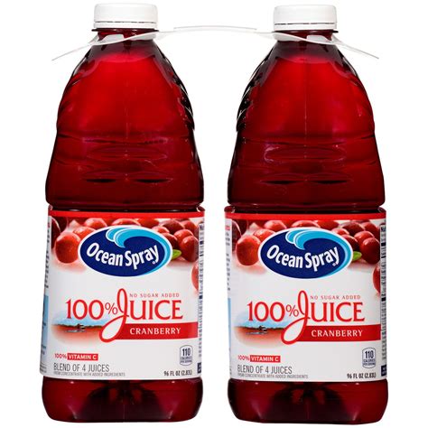 Ocean Spray 100 Cranberry Juice 96 Ounce 2 Pack