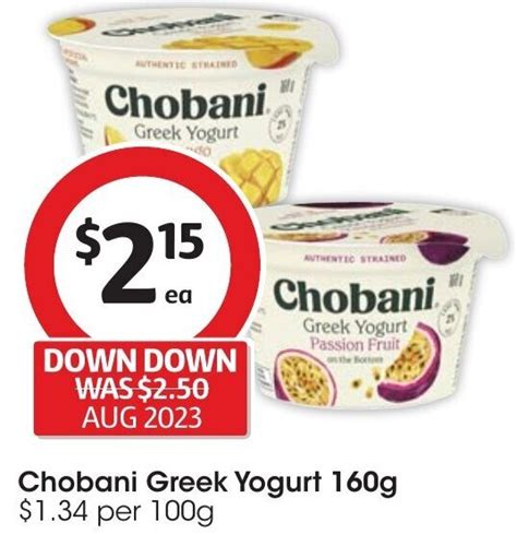 Chobani Greek Yogurt G Offer At Coles