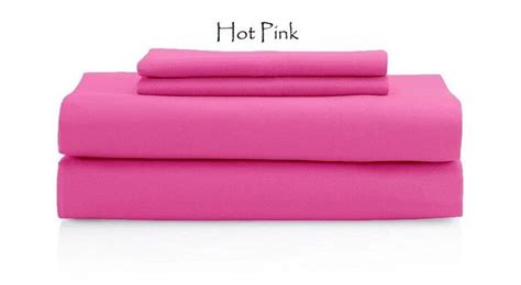Hot Pink Sheet Set Comfy Solid Sateen Pink Bed Sheets Pink Bedding Hot Pink Bedding