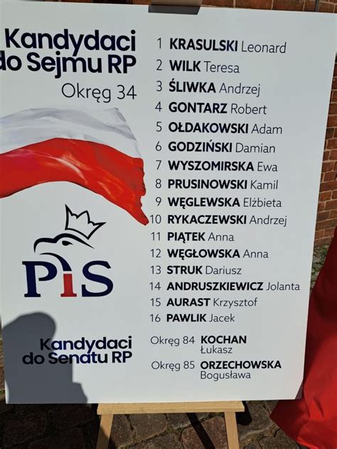 PiS przedstawiło listę kandydatów do Sejmu i Senatu w okręgu elbląskim