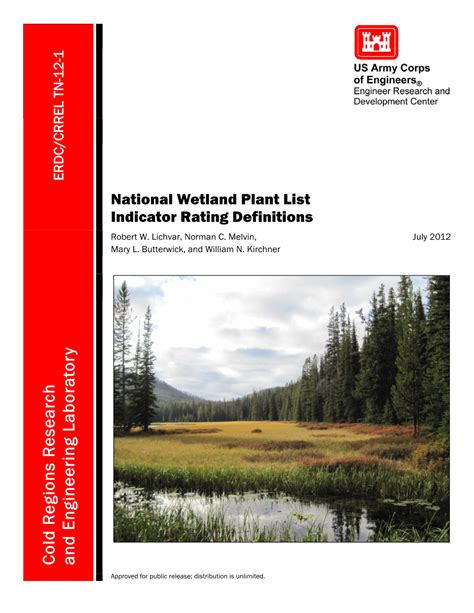 National Wetland Plant List Indicator Rating Definitions Docslib