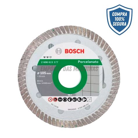 Disco De Corte Diamantado Turbo 105mm Para Porcelanato Bosch