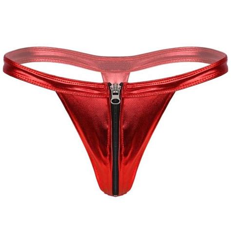 Freebily String Homme G String Brillant Sous Vêtement Lingerie de Nuit