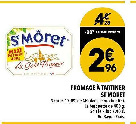 Promo Fromage Tartiner St M Ret Chez Supeco