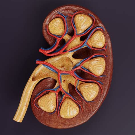 D Render Of Human Kidney Stock Illustration Illustration Of Organ