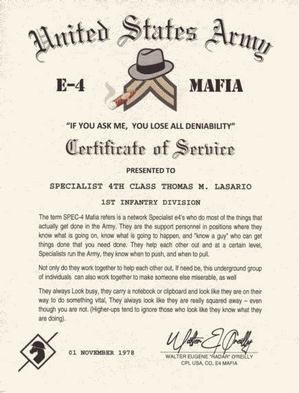 U.S. Army Spec Four Mafia