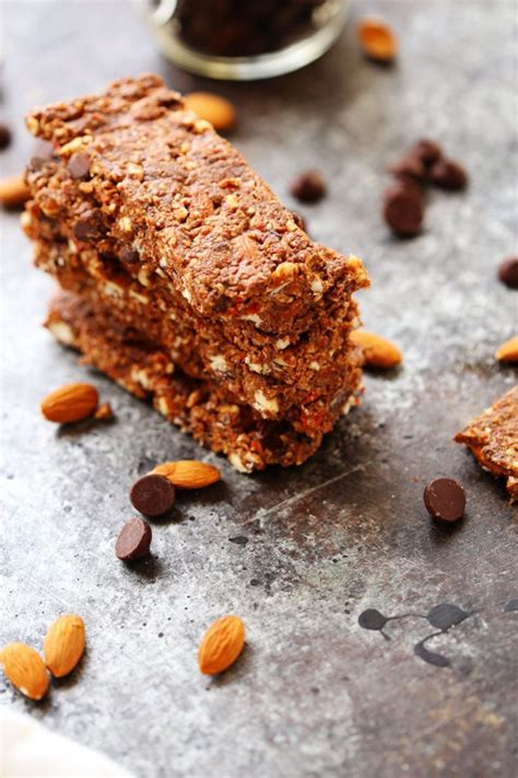 Homemade Energy Bars With Dark Chocolate And Almonds Platings Pairings