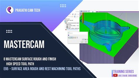 Mastercam Surface Area Rough And Rest Machining Tool Paths YouTube