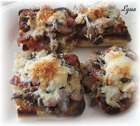 Crostini De Champignons Et Bacon