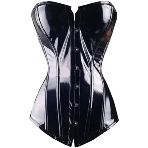 Femme Corset Bustier Robe Sexy Vintage Style Cuir Lingerie Cosplay Noir Gothique Steam Punk