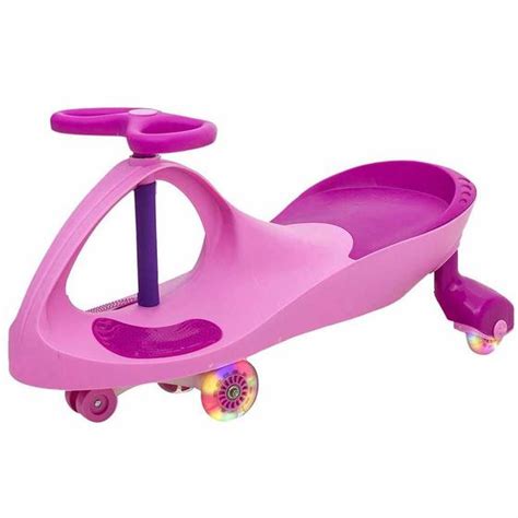 Carrinho Infantil Zippy Car Gira Gira Rosa Led Suporta 100kg