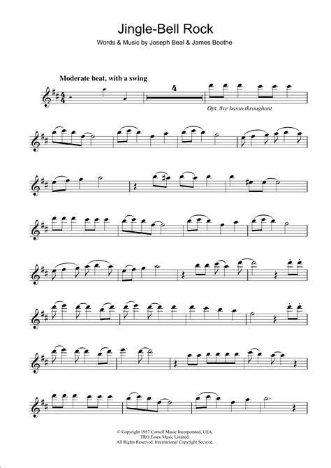 Jingle Bells Clarinet Sheet Music Easy