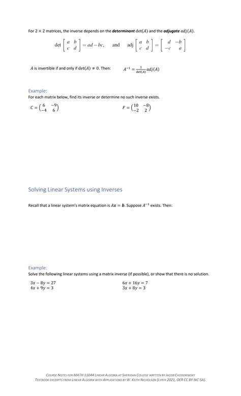 Solution Matrices Matrices Inverse Of Matrices Matrices Inverse Of