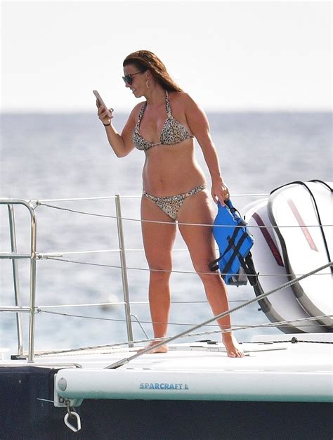 Coleen Rooney In A Bikini On The Luxury Catamaran Yacht In Barbados