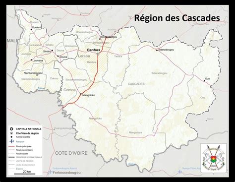 Carte de la région des Cascades