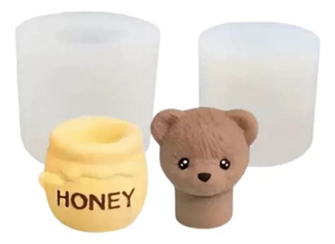 Set Molde Silicona Oso Osito Tarro De Miel Velas Jab N Mercadolibre