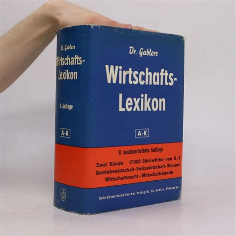 Dr Gablers Wirtschafts Lexikon A K Reinhold Sellien Helmut Sellien