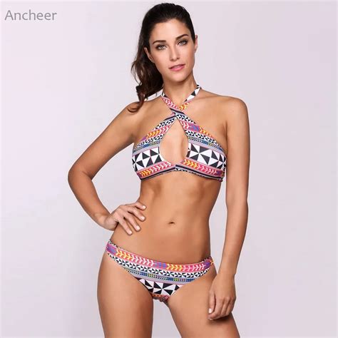 Buy 2017 Brand Sexy Women Swimsuit Two Pieces Bikini