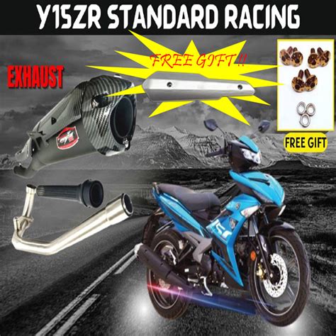 Lc Y Zr Exhaust Ekzos Std Standard Racing Carbon And Black