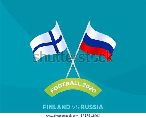 Finland Vs Russia Euro 2020 Match Stock Vector Royalty Free