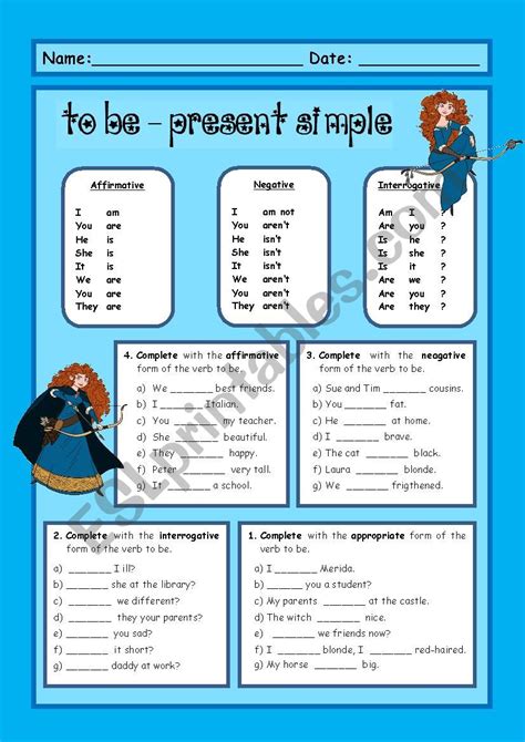 Worksheet Verb To Be Simple Present Esl Worksheet By Elinha Hot Sex Picture