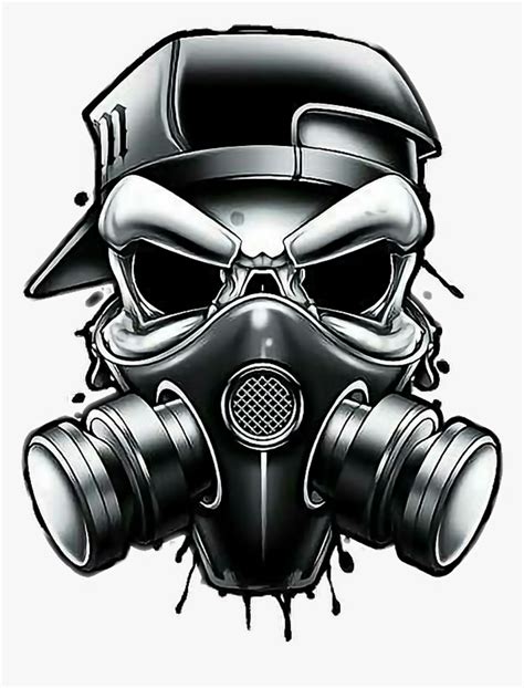 Skull Gas Mask Png - Gas Mask Skull Graffiti, Transparent Png ...