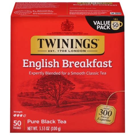 Twinings Of London English Breakfast Pure Black Tea Bags Ct