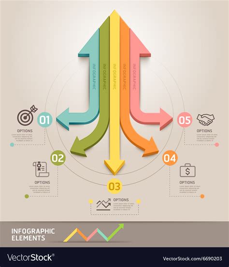 Modern Arrow Infographics Template Royalty Free Vector Image