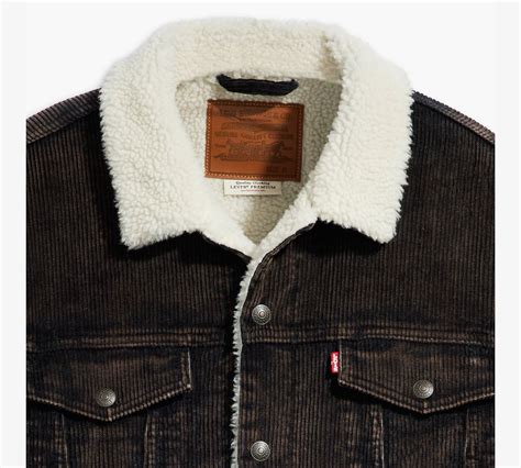 Relaxed Fit Corduroy Sherpa Trucker Jacket Brown Levi S® Us