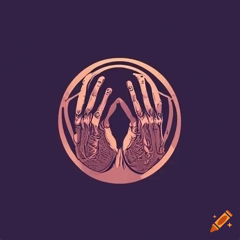 Occult Sacred Idle Hands Minimalist Logo On Craiyon