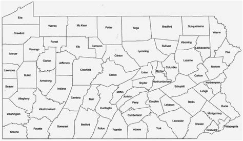 Pennsylvania County Map Printable | Ruby Printable Map