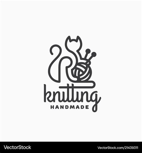 Knitting Logo Royalty Free Vector Image Vectorstock