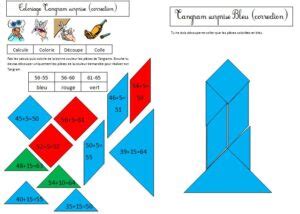 Coloriage Tangram Surprise Cycle Monsieur Mathieu