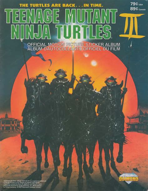 {books And Magazines} Tmnt Iii The Turtles Are Backin Time Official Motion Picture Sticker Album