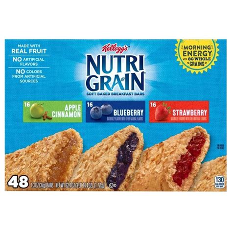 Kelloggs Nutri Grain Soft Baked Breakfast Bars Variety Pack 624 Oz