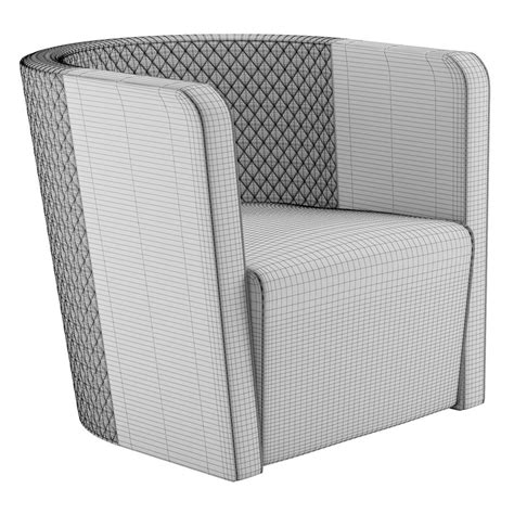 Malerba Red Carpet Collection Armchair Rc508 3D Model For VRay