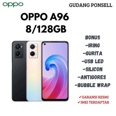 Promo OPPO A96 RAM 8 256GB GARANSI RESMI BONUS Diskon 11 Di Seller