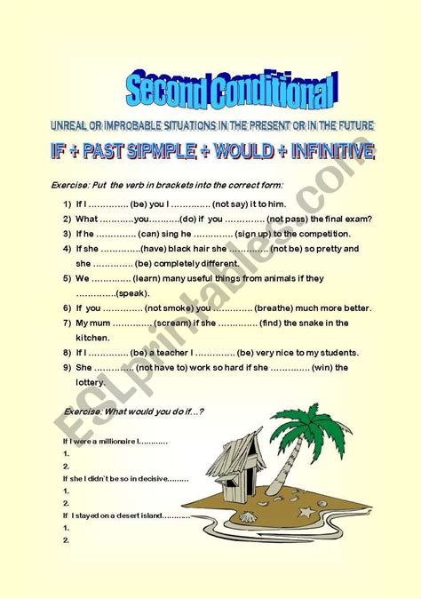 Second Conditional Esl Worksheet By Ivanaaa