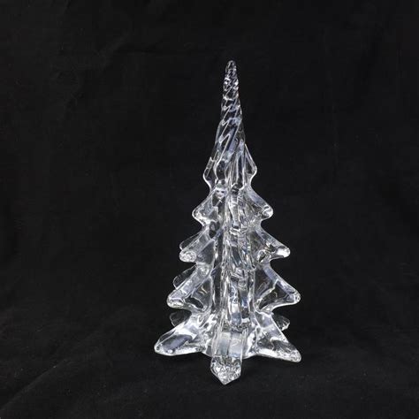 Vintage Silvestri Christmas Tree Crystal Clear Art Glass Christmas Pine