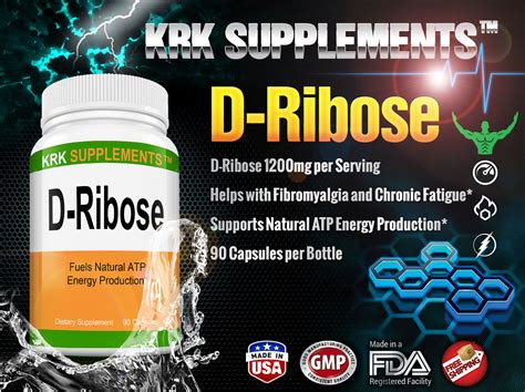 D Ribose Mg Per Serving Capsules Krk Supplements Krksupplement