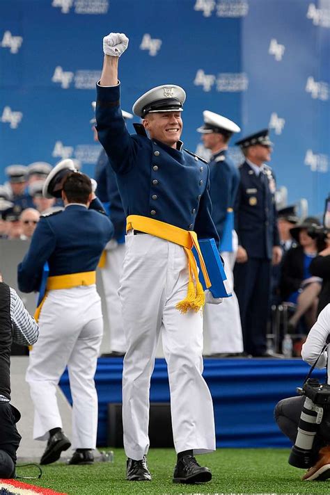 A Cadet Celebrates After Receiving His Diplomas During Nara And Dvids