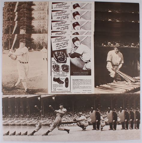 Bundle Of X Photos With Lou Gehrig Babe Ruth Joe Dimaggio Mickey Mantle Pristine